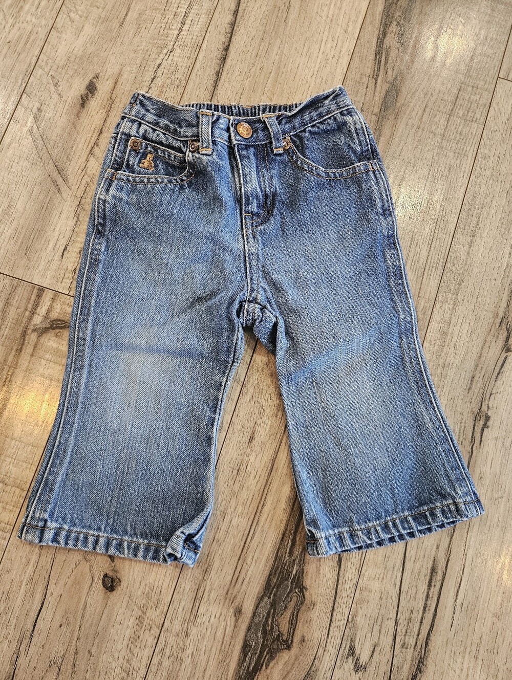 Vintage Baby GAP Jeans Toddler Girls 12-18 Months Denim Flares Y2K 2002